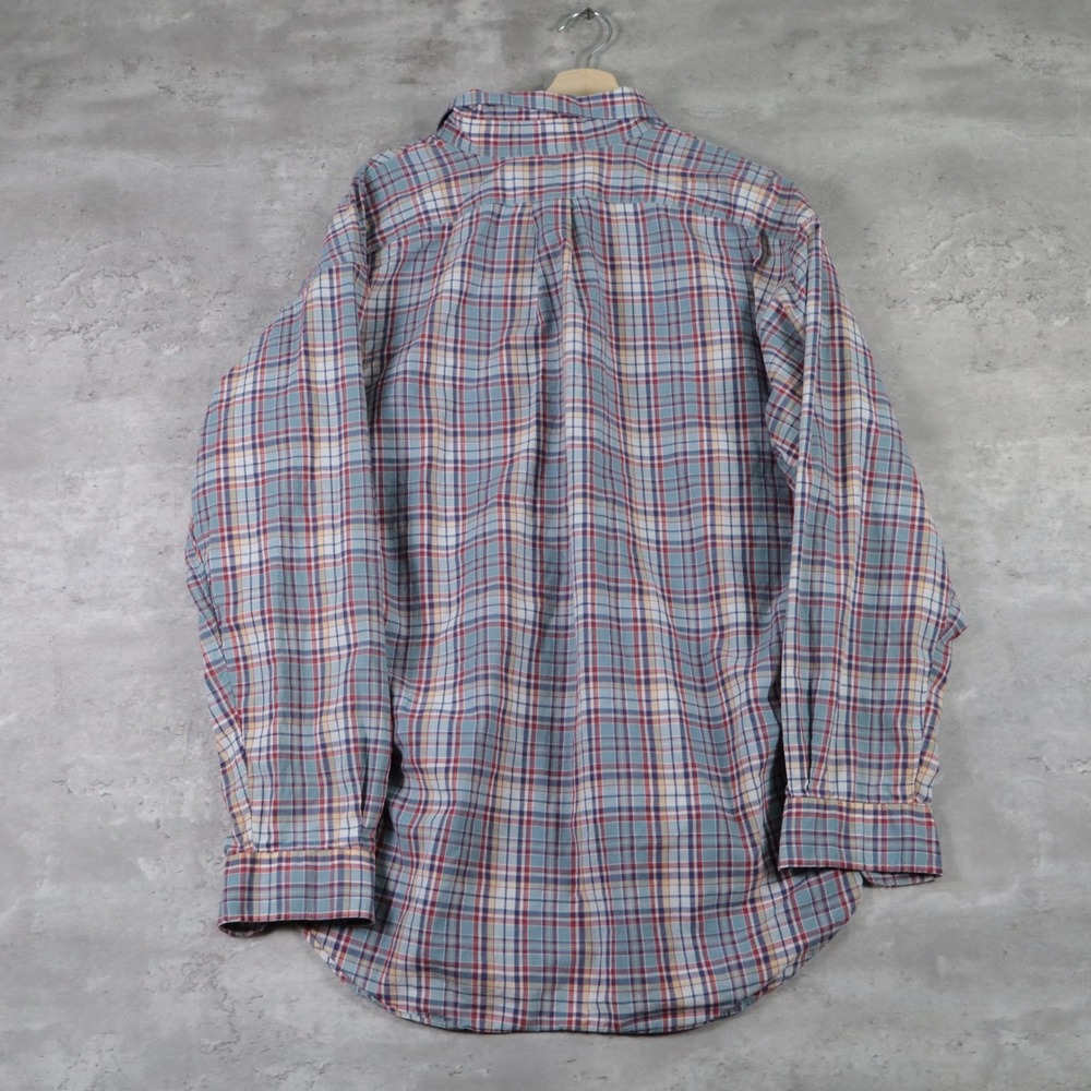 vintage ralph lauren blake shirt oversized blue plaid mens l - Picture 3 of 7